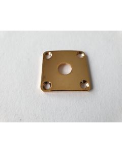Gibson Les Paul metal curved Jack plate gold & screws