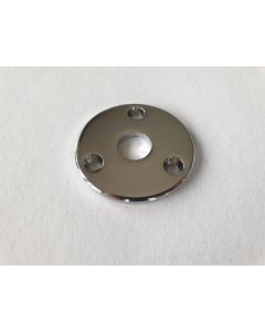 Flying V round metal Jack plate chrome + screws