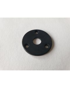 Flying V round metal Jack plate black + screws