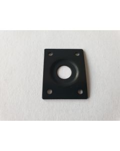 Guitar black recessed rectangle Jack plate JP-1-B