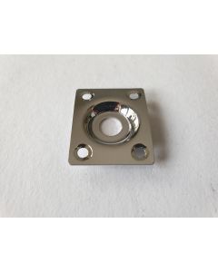Guitar chrome recessed rectangle Jack plate + screws