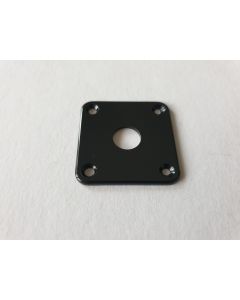 Square Jack plate flat plastic black 34mm x 34mm JP-100-B