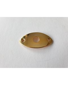 Guitar quality gold oval football Jack plate + screws