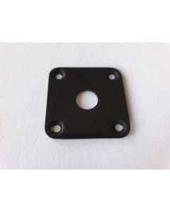 Jack plate square flat metal black + screws 35mm x 35mm + screws