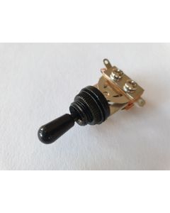 3 way quality guitar toggle switch black with black tip