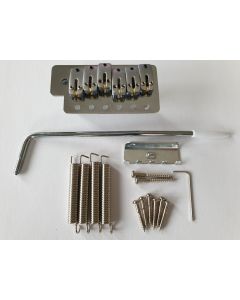 Guitar tremolo with roller brushed locking saddles 10.5mm spacing
