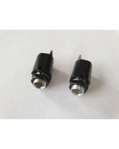 Set of 2 Acoustic, guitar, bass long size mono Jack 1/4" black
