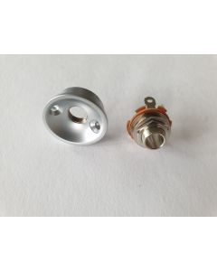 Telecaster electro socket cup satin chrome + mono Jack
