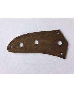 Jaguar control plate relic antique brass for CTS pots + screws fits Fender
