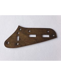 Jaguar upper slide preset relic antique brass switch plate for CTS pots + screws fits Fender