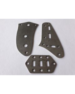 Jaguar guitar control & preset & slide switch plate kit relic antique silver chrome + screws