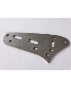 Jaguar upper slide preset relic antique silver chrome switch plate + screws fits Fender