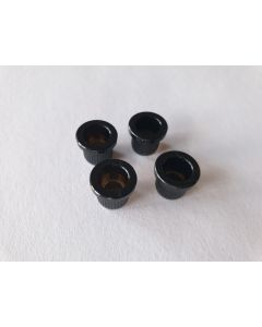 Set of 4 bass guitar string ferrules black TB-30-B