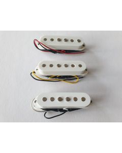 Artec Alnico staggered stratocaster single coil pickups set white