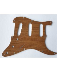 Stratocaster standard pickguard 3ply wood look walnut fits fender