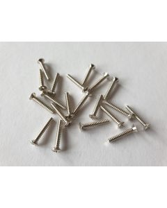 Set of 20 Stratocaster metric size pickup screws chrome 3mm 