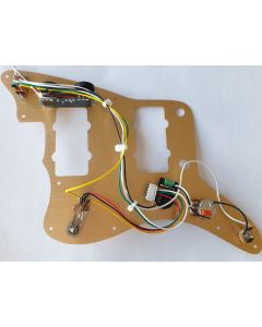 Jazzmaster 62 USA gold anodized pickguard with solderless pre wired wiring harness 