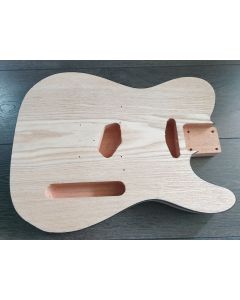 Telecaster natural solid mahogany body with Ash veneer top with binding