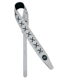 Gaucho Buffalo Lace Series guitar strap white GST-648-WH