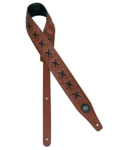 Gaucho Buffalo Lace Series guitar strap dark brown GST-648-BR 