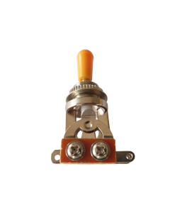 3 way quality guitar toggle switch chrome with amber tip