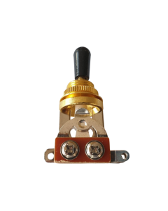 3 way quality guitar toggle switch gold with black tip