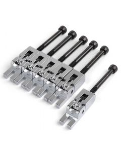 6 Chrome Steel Saddles Floyd Rose Schaller + Screws