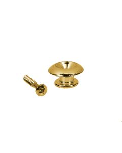 (2) Guitar set strap buttons 17mm gold + screws EP-HN-G