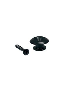(2) Guitar set strap buttons 17mm black + screws EP-HN-B