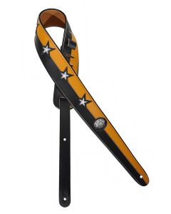 Gaucho Silhouet Series guitar strap stars GST-544-YE