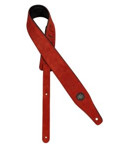 Gaucho Suede Three Series guitar strap red GST-663-RD