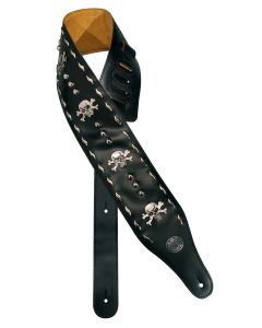 Gaucho Biker Series guitar strap skulls GST-288-BK