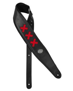 Gaucho Deluxe Series guitar strap red crosses GST-605-RD