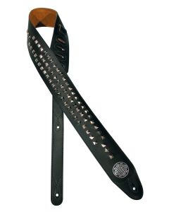 Gaucho Biker Series studded guitar strap black GST-282-BK