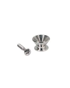 (2) Guitar set strap buttons nickel + screws EP-F-N