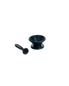 (2) Guitar set strap buttons black + screws EP-F-B