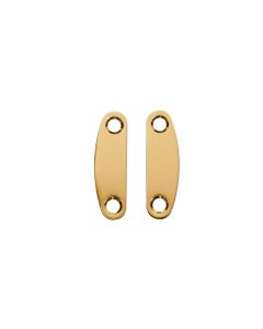 Quality guitar & bass 2 piece neck plate gold NP-82-G