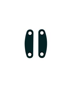 Guitar & bass 2 piece neck plate black NP-82-B