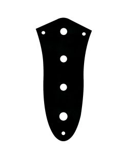 Jazz bass standard control plate black metric + screws CP-JB-B
