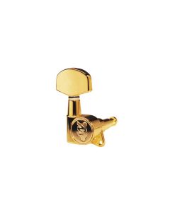 Wilkinson logo 6 in line guitar tuners set gold 191-GL