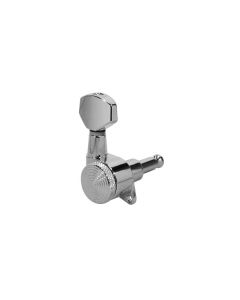 Locking 6 in line guitar machine head tuners chrome