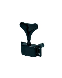 Bass guitar machine head tuners set 4 in line black 86-BL