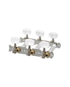 Classical guitar tuners chrome 3L + 3R pearl knobs 126-P