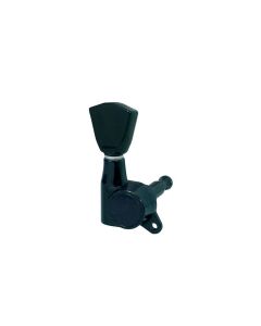 Boston deluxe guitar tuners set of 6 in line black 76-BL