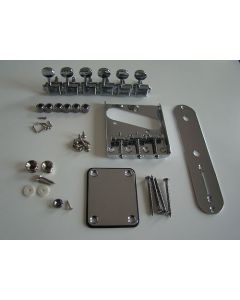 Telecaster quality guitar full hardware parts kit chrome