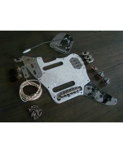Jaguar replacement hardware pickguard wiring kit white pearl