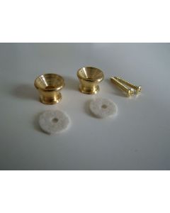 Vintage strap holders / buttons set gold for guitar and bass 