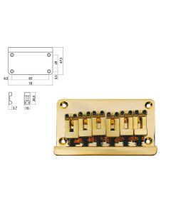 Boston quality guitar 10.mm hardtail bridge gold B-1560-G