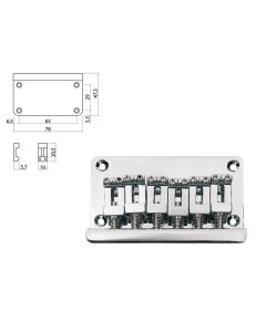 Boston quality guitar hardtail bridge chrome B-1560-C