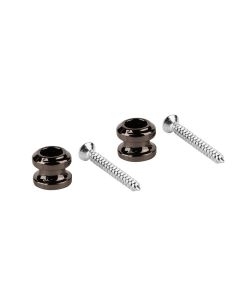 Boston straplock buttons black chrome with screws BSLB-10-BC